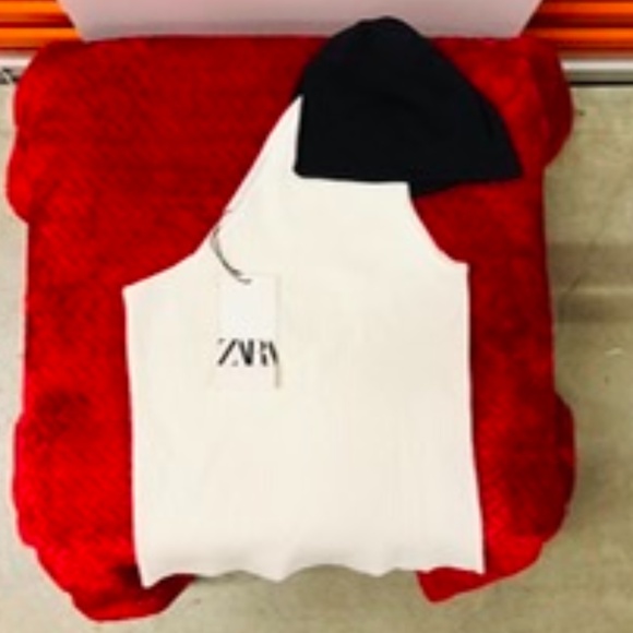 ZARA Bow One Shoulder Top, M, NWT - Picture 3 of 4